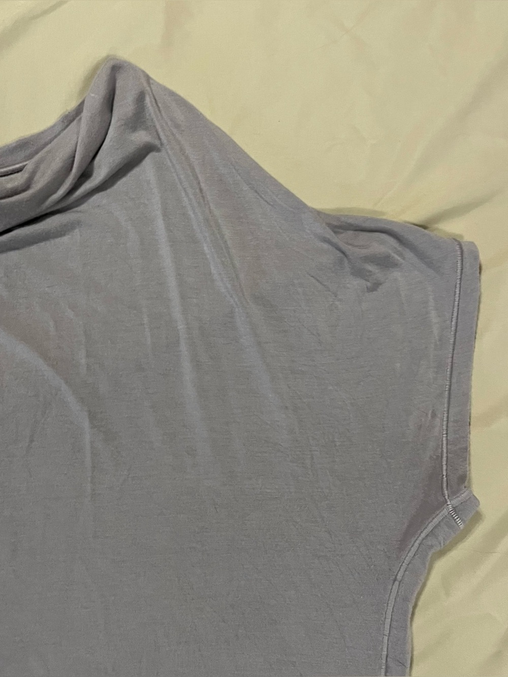 Athleta Gray Cowl Neck Oversized Tee Short Sleeve Top Size Large - Picture 2 of 5